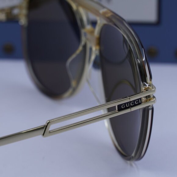 Gucci GG1104S 002 Aviator Sunglasses – Gold/Brown - Picture 6 of 11